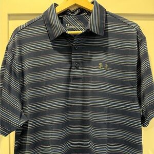 Men's Under Armour Golf Shirt - Navy - Size Large